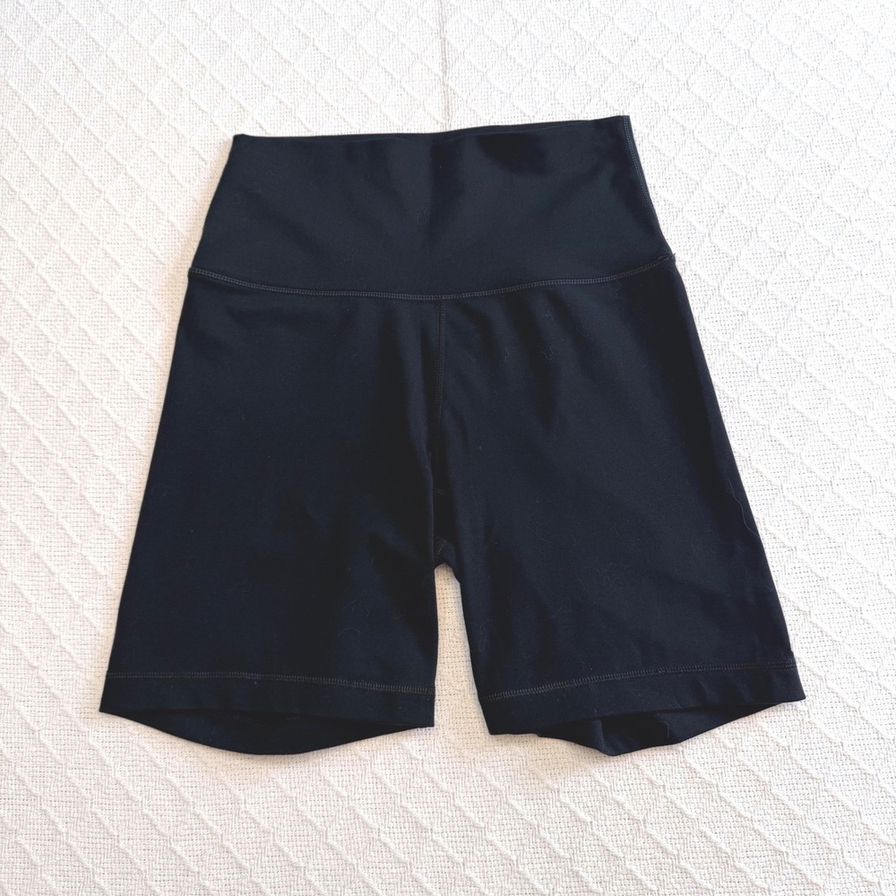Yogalicious Lux Everyday 7 Inch Biker Shorts Black High Waisted Small RN 144527